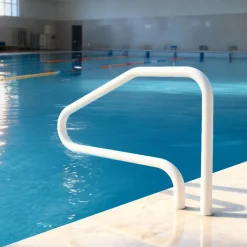 VEVOR Pool Rail, 48 x 32 inch Pool Handrail, 220 lbs Load Capacity Heavy Duty Stainless Steel Swimming Handrail, Seamless Welding, Recessed or Base Mount, for Poolside, Water Parks, Spa Centers