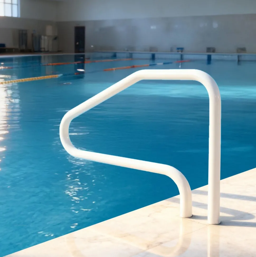 VEVOR Pool Rail, 48 x 32 inch Pool Handrail, 220 lbs Load Capacity Heavy Duty Stainless Steel Swimming Handrail, Seamless Welding, Recessed or Base Mount, for Poolside, Water Parks, Spa Centers