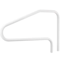 VEVOR Pool Rail, 48 x 32 inch Pool Handrail, 220 lbs Load Capacity Heavy Duty Stainless Steel Swimming Handrail, Seamless Welding, Recessed or Base Mount, for Poolside, Water Parks, Spa Centers