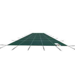 VEVOR Pool Safety Cover Fits 18x36ft Rectangle Inground Pools, Safety Pool Cover with Drainage Holes, Mesh Solid Pool Cover for Swimming Pool, Winter Safety Cover, Green