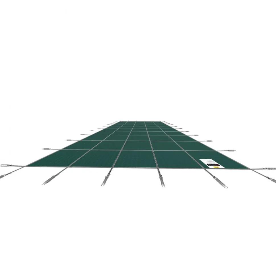 VEVOR Pool Safety Cover Fits 18x36ft Rectangle Inground Pools, Safety Pool Cover with Drainage Holes, Mesh Solid Pool Cover for Swimming Pool, Winter Safety Cover, Green