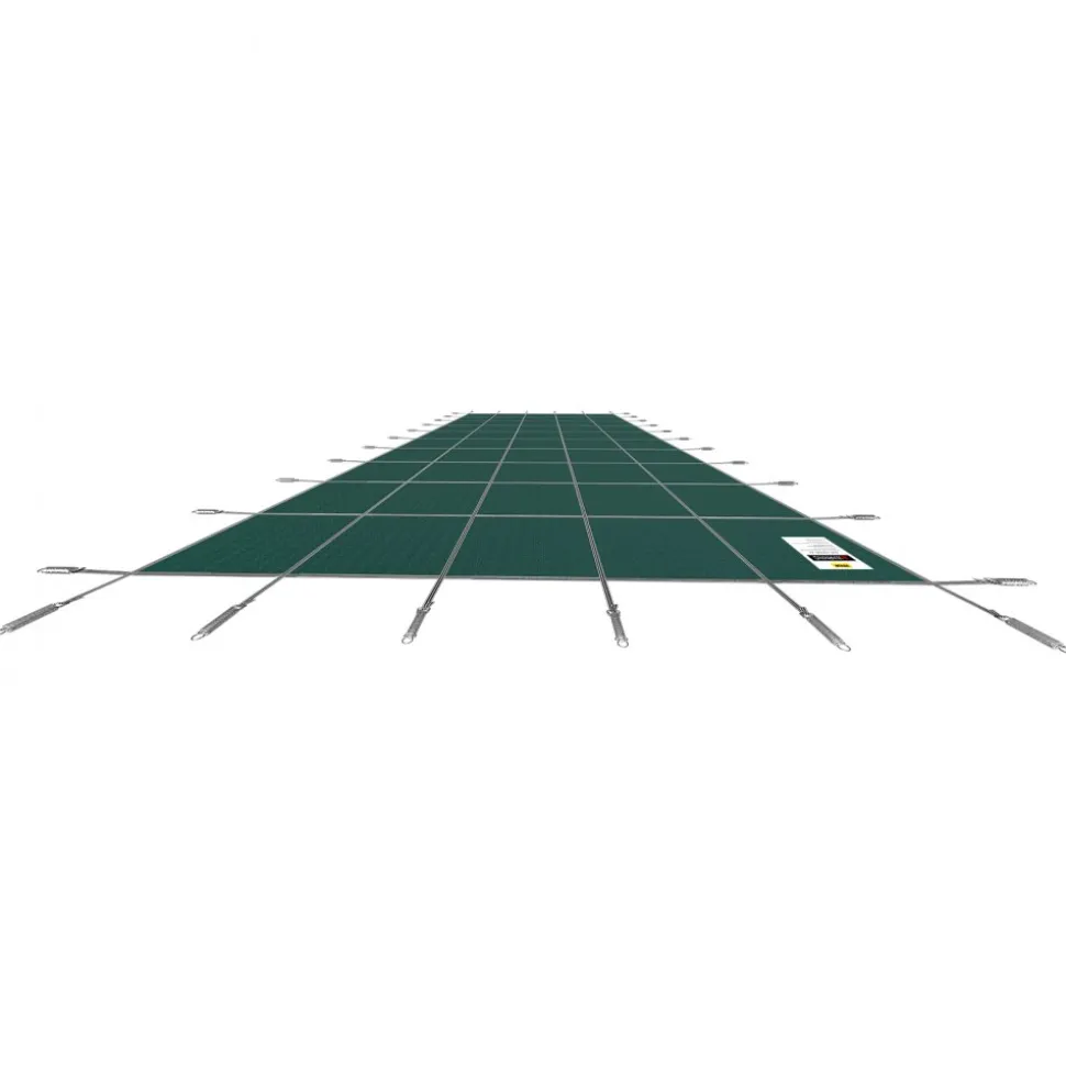 VEVOR Pool Safety Cover Fits 14x26ft Rectangle Inground Pools, Safety Pool Cover with Drainage Holes, Mesh Solid Pool Cover for Swimming Pool, Winter Safety Cover, Green