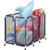 VEVOR Pool Storage Bin, 48 x 33 x 39 in, Rolling Pool Float Storage Organizer with Casters, Durable Plastic Frame, Poolside Toys Noodles Holder, Breathable Mesh Basket for Swimming Pools