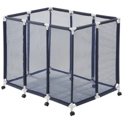VEVOR Pool Storage Bin, 48 x 33 x 39 in, Rolling Pool Float Storage Organizer with Casters, Durable Plastic Frame, Poolside Toys Noodles Holder, Breathable Mesh Basket for Swimming Pools