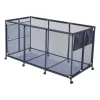 VEVOR Pool Storage Bin, 69 x 32 x 35 in, Rolling Pool Float Storage Organizer with Side Pockets & Noodles Holder, Durable Metal Frame, Poolside Toys Breathable Mesh Basket for Swimming Pools