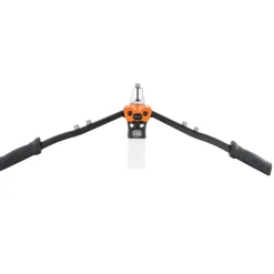 VEVOR Pop Rivet Gun Kit, with 230 Blind Rivets, Two-Handed Riveter with 5 Interchangeable Nosepieces, 5 Drill Bits, and a Carrying Case, Manual Riveting Tool for Metal, Automotive, Home, and DIY