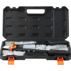VEVOR Pop Rivet Gun Kit, with 230 Blind Rivets, Two-Handed Riveter with 5 Interchangeable Nosepieces, 5 Drill Bits, and a Carrying Case, Manual Riveting Tool for Metal, Automotive, Home, and DIY