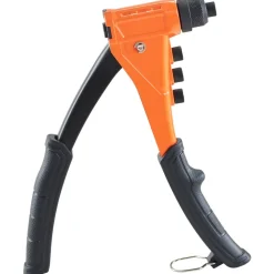 VEVOR Pop Rivet Gun Kit, with 200 Blind Rivets, Heavy Duty Single Hand Riveter with 4 Interchangeable Nosepieces, 4 Drill Bits, and a Carrying Case, Manual Riveting Tool for Metal, Automotive, Home