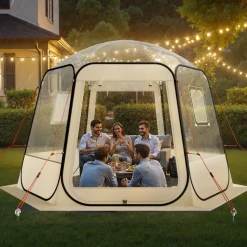 VEVOR Pop up Bubble Tent, 12 x 11.1 ft Waterproof & UV-Resistant, Clear Camping Tent Shelter, Outdoor Garden Dome Igloo Tents with Windows, 540° Panoramic View, for 10-12 Persons Patio Backyard