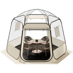 VEVOR Pop up Bubble Tent, 12 x 11.1 ft Waterproof & UV-Resistant, Clear Camping Tent Shelter, Outdoor Garden Dome Igloo Tents with Windows, 540° Panoramic View, for 10-12 Persons Patio Backyard