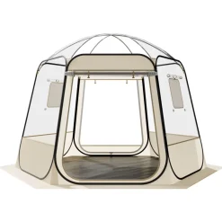 VEVOR Pop up Bubble Tent, 12 x 11.1 ft Waterproof & UV-Resistant, Clear Camping Tent Shelter, Outdoor Garden Dome Igloo Tents with Windows, 540° Panoramic View, for 10-12 Persons Patio Backyard