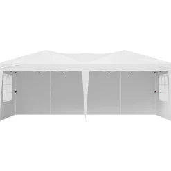 VEVOR Pop Up Canopy, 10 x 20 FT Instant Canopy Portable Gazebo with 3 Sidewalls & 2 Ventilated Windows, Height Adjustable Pop-Up Outdoor Shelter Tent for Events, Patio, Backyard, Party, Parking
