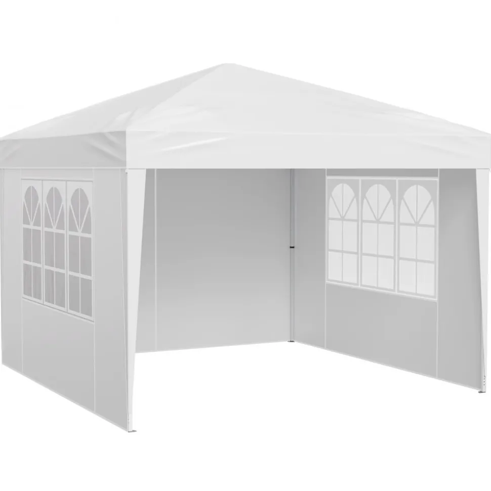 VEVOR Pop Up Canopy, 10 x 10 FT Instant Canopy Portable Gazebo with 3 Sidewalls & 2 Ventilated Windows, Height Adjustable Pop-Up Outdoor Shelter Tent for Events, Patio, Backyard, Party, Parking