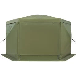 VEVOR Pop up Gazebo Screen Tent, 10 x 10 ft Large 6-Sided Camping Canopy Tent with Removable Top & Carry Bag, Quick-Set & Bite-Proof, Screen House Sun Shelter for 6-8 Persons Backyard Patio, Green