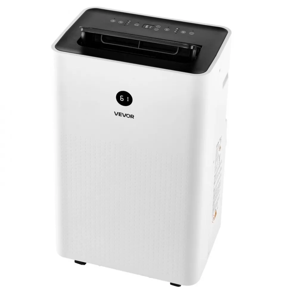VEVOR Portable Air Conditioner, 14000 BTU ASHRAE (9800 BTU SACC) 4-in-1 Standing Cooling Ac Unit, LED Touch Panel & Remote Control, 24h Timer, Cooling, Dehumidifier, Fan, Sleep Mode for Room Indoor