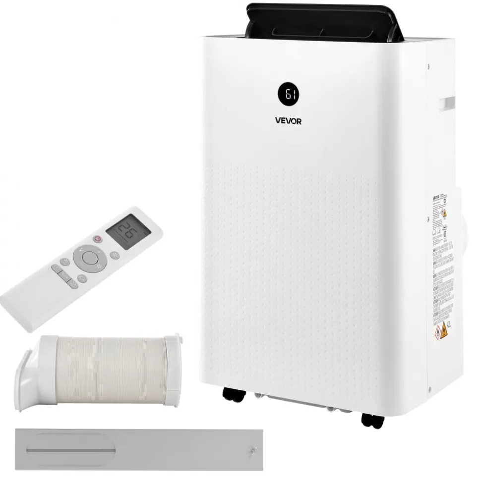 VEVOR Portable Air Conditioner, 14000 BTU ASHRAE (9800 BTU SACC) 4-in-1 Standing Cooling Ac Unit, LED Touch Panel & Remote Control, 24h Timer, Cooling, Dehumidifier, Fan, Sleep Mode for Room Indoor