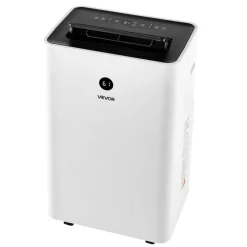 VEVOR Portable Air Conditioner and Heater Combo, 14000 BTU (9800 BTU SACC) 5-in-1 Standing Cooling Ac Unit, LED Touch Panel & Remote Control, 24h Timer, Dehumidifier/Fan/Sleep Mode for Room Indoor