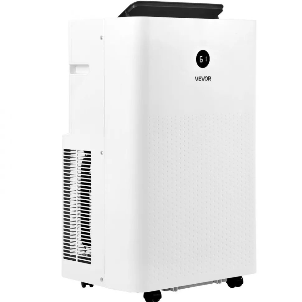 VEVOR Portable Air Conditioner and Heater Combo, 14000 BTU (9800 BTU SACC) 5-in-1 Standing Cooling Ac Unit, LED Touch Panel & Remote Control, 24h Timer, Dehumidifier/Fan/Sleep Mode for Room Indoor
