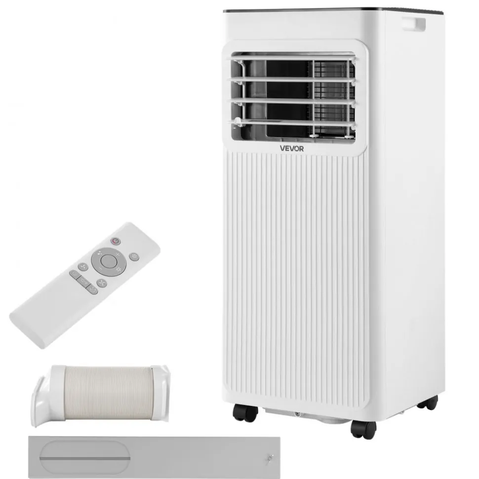 VEVOR Portable Air Conditioner, 10000 BTU ASHRAE (6000 BTU SACC) 3-in-1 Standing Cooling Ac Unit, with LED Touch Panel & Remote Control, 24h Timer, Cooling, Dehumidifier, Fan for Room Indoor, White