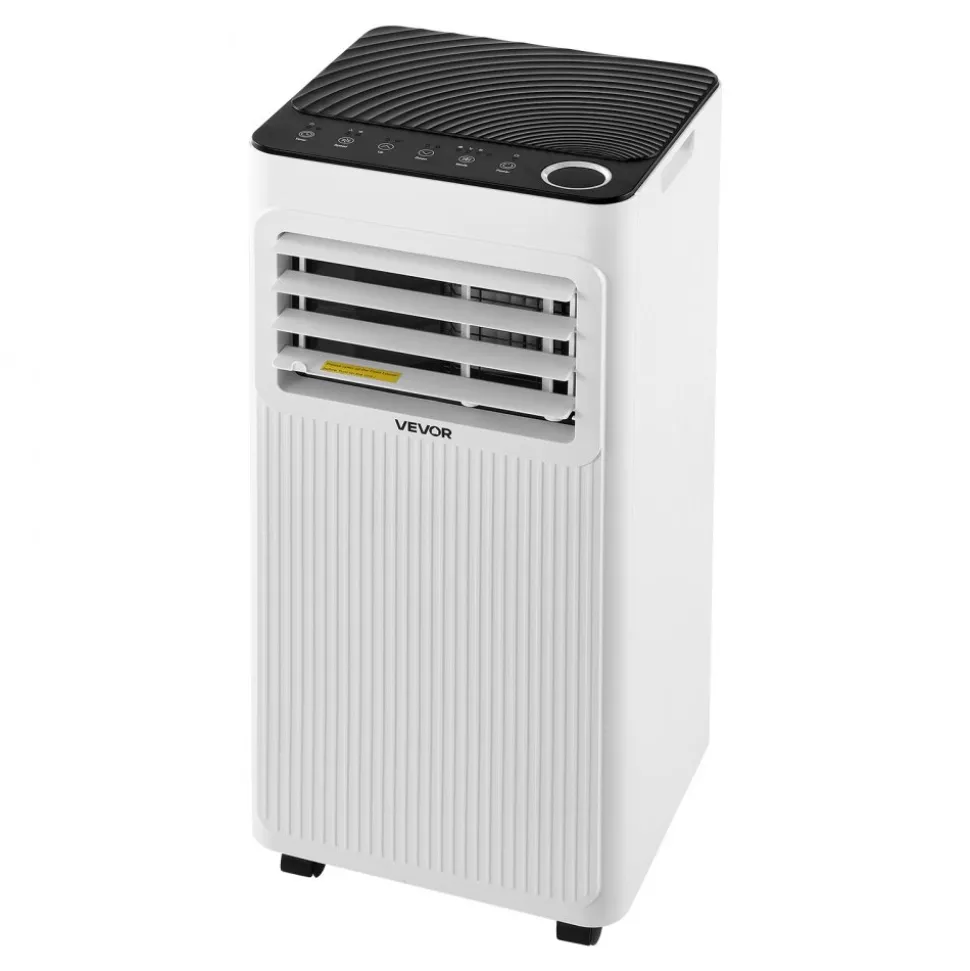 VEVOR Portable Air Conditioner, 10000 BTU ASHRAE (6000 BTU SACC) 3-in-1 Standing Cooling Ac Unit, with LED Touch Panel & Remote Control, 24h Timer, Cooling, Dehumidifier, Fan for Room Indoor, White