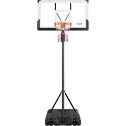VEVOR Portable Basketball Stand, 10 ft Height Adjustment Basketball Hoop & Goal, Portable Basketballs Hoop with 54 inch PC Backboard & Wheels for Kids, Teens, Adults in Driveways, Pools, Schools