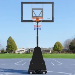 VEVOR Portable Basketball Stand, 8.04 to 10 ft Height Adjustment Basketball Hoop & Goal, Basketballs Hoop Outdoor with 44 inch PC Backboard for Kids, Adults in Schools, Parks, Indoor & Outdoor Use