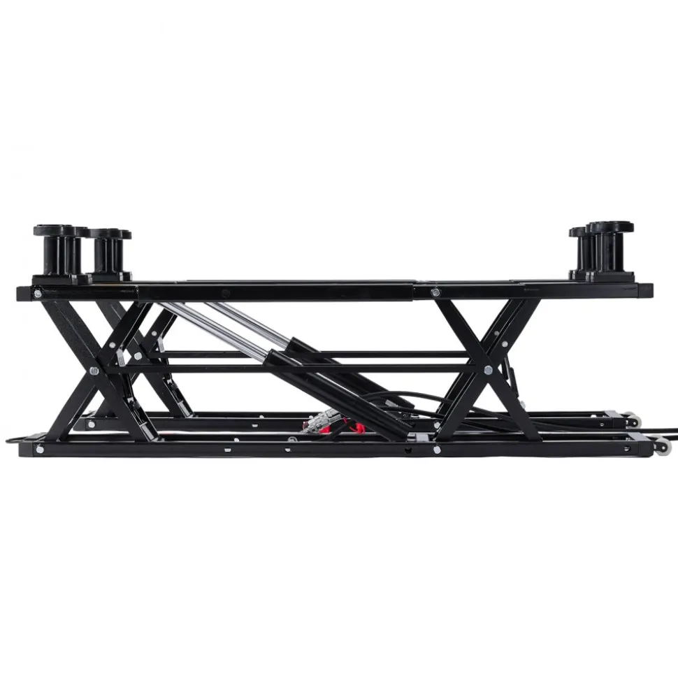 VEVOR Portable Car Lift, 9000 lbs Capacity, Heavy Duty Steel Truck Lift with 28" Max Height, 120V Power Unit, Wheels, 4 Rubber Pads & 4 Lifting Columns for Cars, SUVs, Trucks, Home Garage or Shop Use