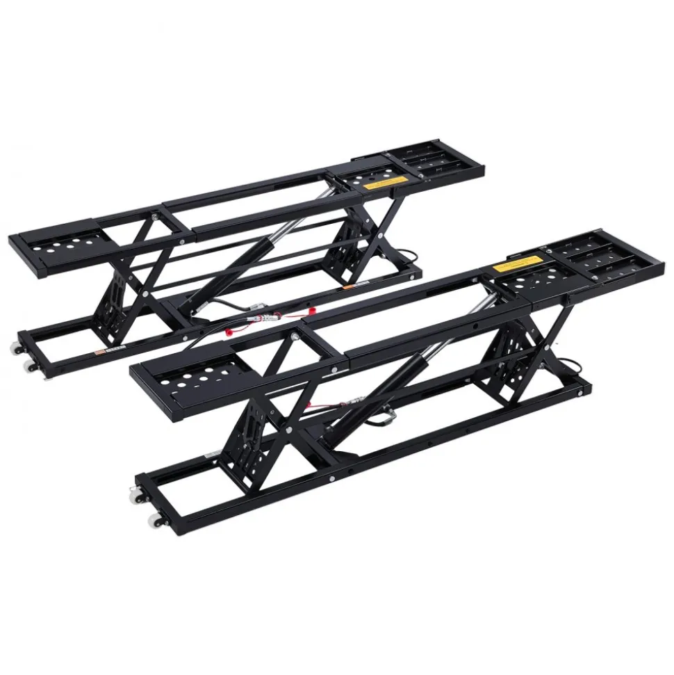 VEVOR Portable Car Lift, 9000 lbs Capacity, Heavy Duty Steel Truck Lift with 28" Max Height, 120V Power Unit, Wheels, 4 Rubber Pads & 4 Lifting Columns for Cars, SUVs, Trucks, Home Garage or Shop Use