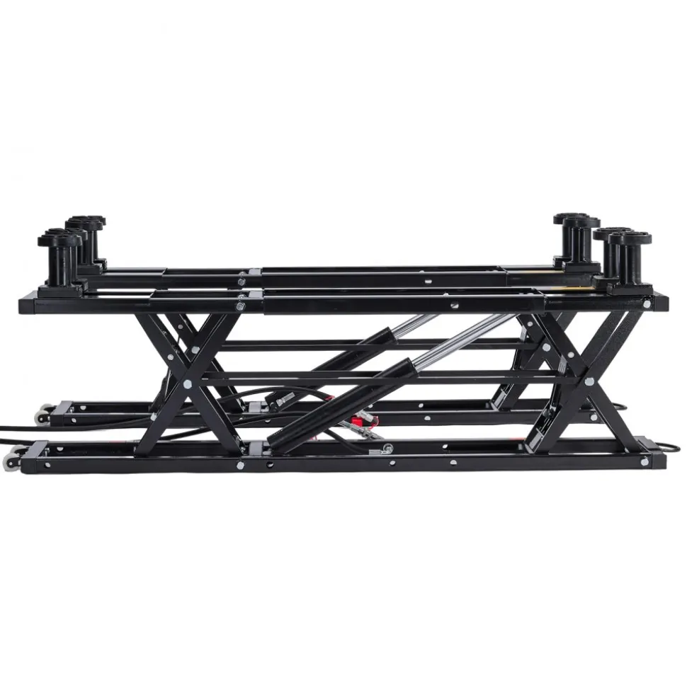 VEVOR Portable Car Lift, 9000 lbs Capacity, Heavy Duty Steel Truck Lift with 28" Max Height, 120V Power Unit, Wheels, 4 Rubber Pads & 4 Lifting Columns for Cars, SUVs, Trucks, Home Garage or Shop Use