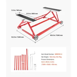 VEVOR Portable Car Lift, 4400 lbs Capacity, Heavy Duty Steel Quick Lift with 23