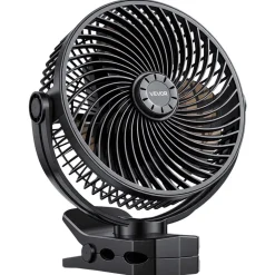 VEVOR Portable Clip Fan, Rechargeable Clip On Fan, USB Port with 3 Speeds & Circulation Mode, Strong Airflow Sturdy Clamp, Long Runtime for Desk, Golf Cart, Outdoor Camping Treadmill, Office, White
