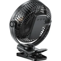 VEVOR Portable Clip Fan, Rechargeable Clip On Fan, USB Port with 3 Speeds & Circulation Mode, Strong Airflow Sturdy Clamp, Long Runtime for Desk, Golf Cart, Outdoor Camping Treadmill, Office, White