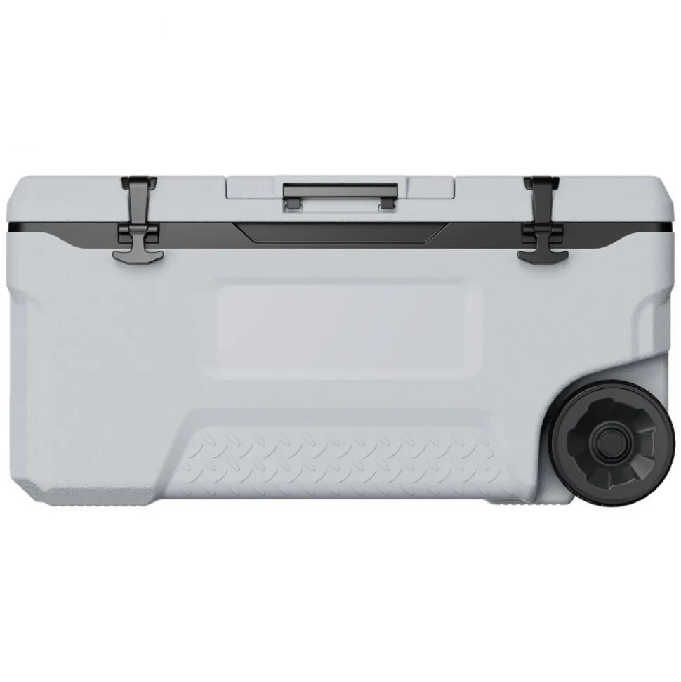 VEVOR Portable Cooler, 74 QT Wheeled Cooler with Ice Retention, Heavy-Duty Handles and Cup Holder, Lightweight Rigid Material Insulated Portable Cooler, Suitable for Family Picnics and Long Trips
