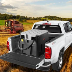 VEVOR Portable Diesel Tank, 58 Gallon Capacity & 10 GPM Flow Rate, Fuel Tank with 12V Electric Transfer Pump and 13.1ft Rubber Hose, PE Diesel Transfer Tanks for Easy Fuel Transportation, Black