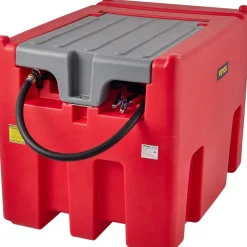 VEVOR Portable Diesel Tank, 58 Gallon Capacity & 10 GPM Flow Rate, Fuel Tank with 12V Electric Transfer Pump and 13.1ft Rubber Hose, PE Diesel Transfer Tanks for Easy Fuel Transportation, Grey