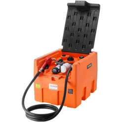 VEVOR Portable Diesel Tank, 48 Gallon, 10.6GPM Flow Rate, Diesel Fuel Tank with 12V Electric Transfer Pump, 13.1 ft Hose, Auto Fueling Nozzle, Diesel Transfer Tank for Easy Fuel Transportation, Orange