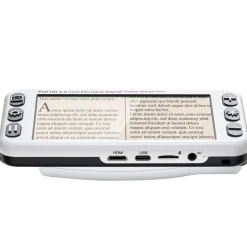 VEVOR Portable Digital Magnifier, 5-inch HD Electronic Video Magnifier for Low Version, 2X - 48X Electronic Reading Aid with 13MP Near & Far Dual Lens, 26 Color Mode, AV/HDMI Output & Foldable Handle
