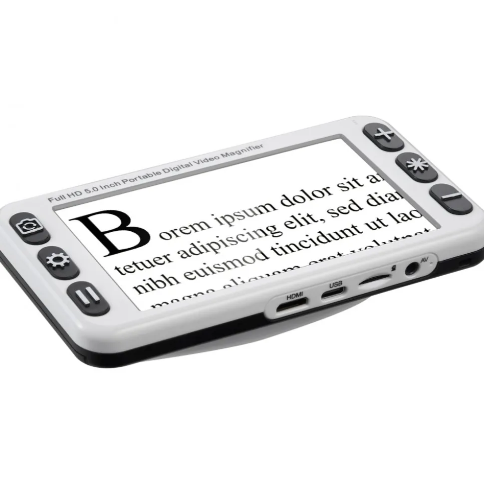 VEVOR Portable Digital Magnifier, 5-inch HD Electronic Video Magnifier for Low Version, 2X - 48X Electronic Reading Aid with 13MP Near & Far Dual Lens, 26 Color Mode, AV/HDMI Output & Foldable Handle
