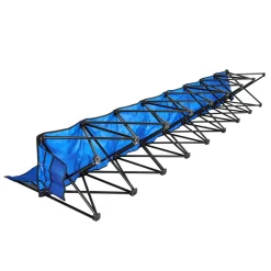 VEVOR Portable Folding Bench, 8 Seat Foldable Soccer Bench with Side Pockets and Carrying Bag, Lightweight Sideline Seating with Back Rest for Football, Baseball, Camping, Outdoor Events, Blue
