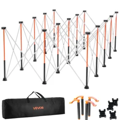 VEVOR Portable Folding Workstand, 8.05 x 4.13 ft Collapsible Workbench, 6000 lbs Weight Capacity, No Assembly Foldable Work Stand with Storage Bag, Table Top NOT Included, for Garage Workshop Outdoor
