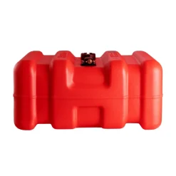 VEVOR Portable Fuel Tank, 12 Gallon/55L, Plastic Outboard Marine Tank with Hose, Easy to Carry for Yacht, Fishing, Deck Boats, Red