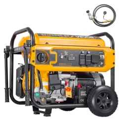 VEVOR Portable Generator, Gasoline 13500W Peak Watt & LPG 12000W Peak Watt Dual Fuel Generator, Home Backup Generators with Electric Start, Gasoline & LPG Powered, CO Sensor, 20A & 50A Outlets