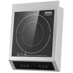VEVOR Portable Induction Cooktop, 1800W Commercial Induction Burner with 9 Temperature Settings, Stainless Steel Countertop Induction Hot Plate with 3H Timer, Child Lock, for Restaurant Cooking