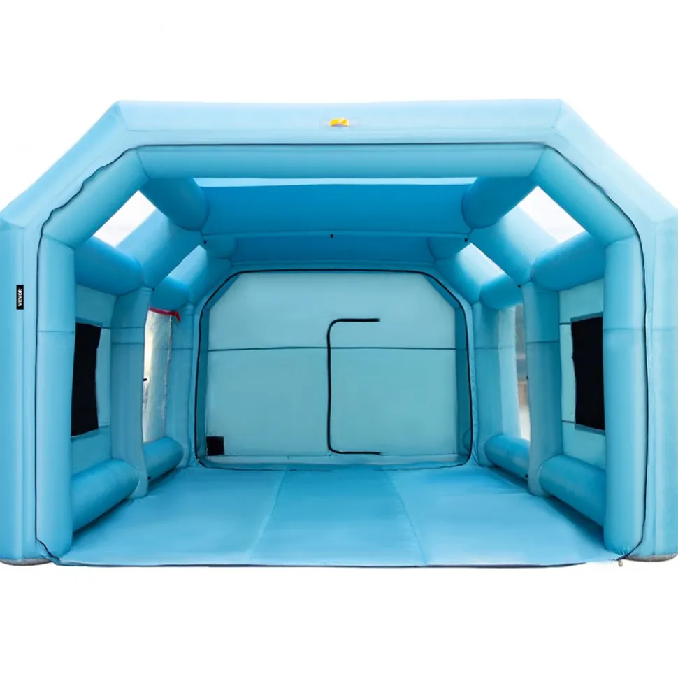 VEVOR Portable Inflatable Paint Booth, 28x15x10ft Inflatable Spray Booth, Car Paint Tent with Air Filter System & 2 Blowers, Upgraded Blow Up Spray Booth Tent, Auto Paint Workstation, Car Parking Gara