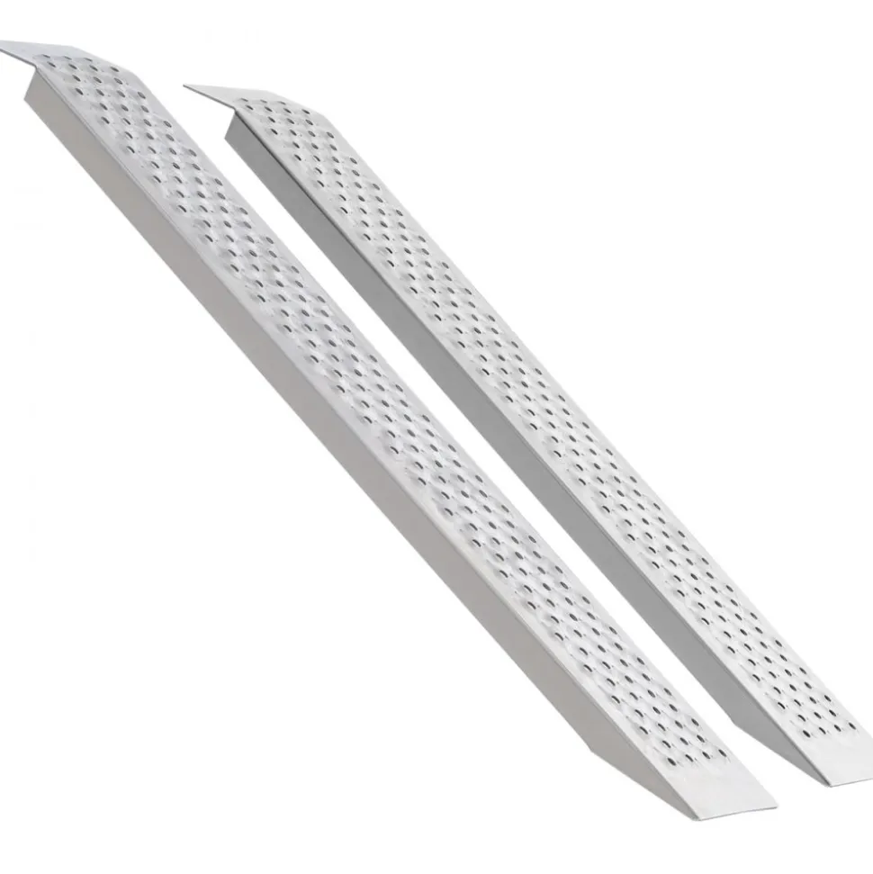 VEVOR Portable Loading Ramps, 2 Pcs 47.2 x 8.5 in, Durable Aluminum Shed Ramp Set with Anti-Slip Holes, Compact Design and Easy Storage, 880 Lbs Weight Capacity, for ATV, Tractors, Lawn Mowers, Carts