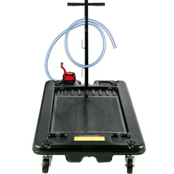 VEVOR Portable Oil Drain Pan with Pump 64L Oil Drain Pan 17 Gallon Low Profile Oil Drain Pan with 8' Hose for SUV Car and Trucks