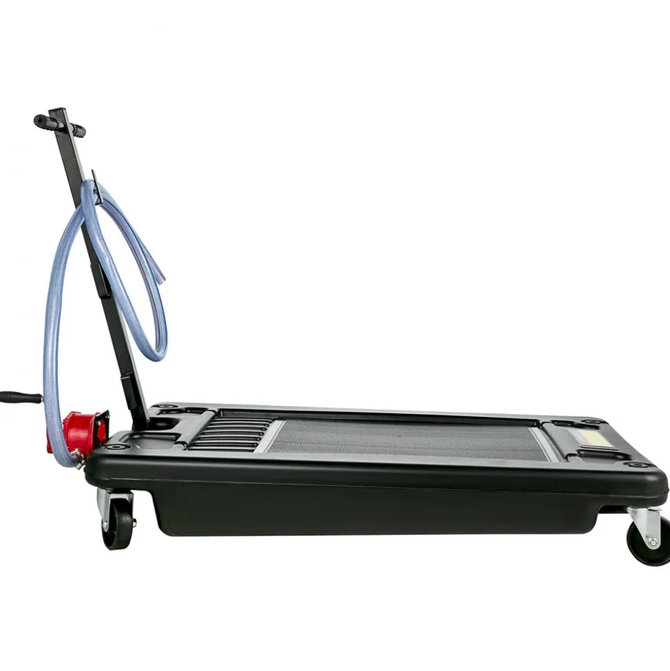 VEVOR Portable Oil Drain Pan with Pump 64L Oil Drain Pan 17 Gallon Low Profile Oil Drain Pan with 8' Hose for SUV Car and Trucks