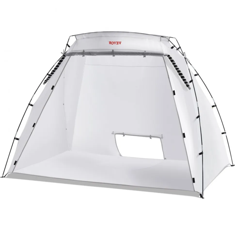 VEVOR Portable Paint Booth, Larger Spray Paint Tent with Built-in Floor & Mesh Screen, Painting Tent Station for Furniture DIY Hobby Tool, 7.5x5.2x5.2ft Spray Paint Shelter