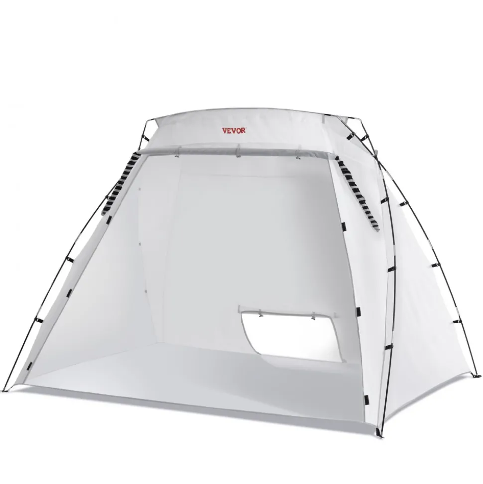 VEVOR Portable Paint Booth, Larger Spray Paint Tent with Built-in Floor & Mesh Screen, Painting Tent Station for Furniture DIY Hobby Tool, 7.5x5.2x5.2ft Spray Paint Shelter