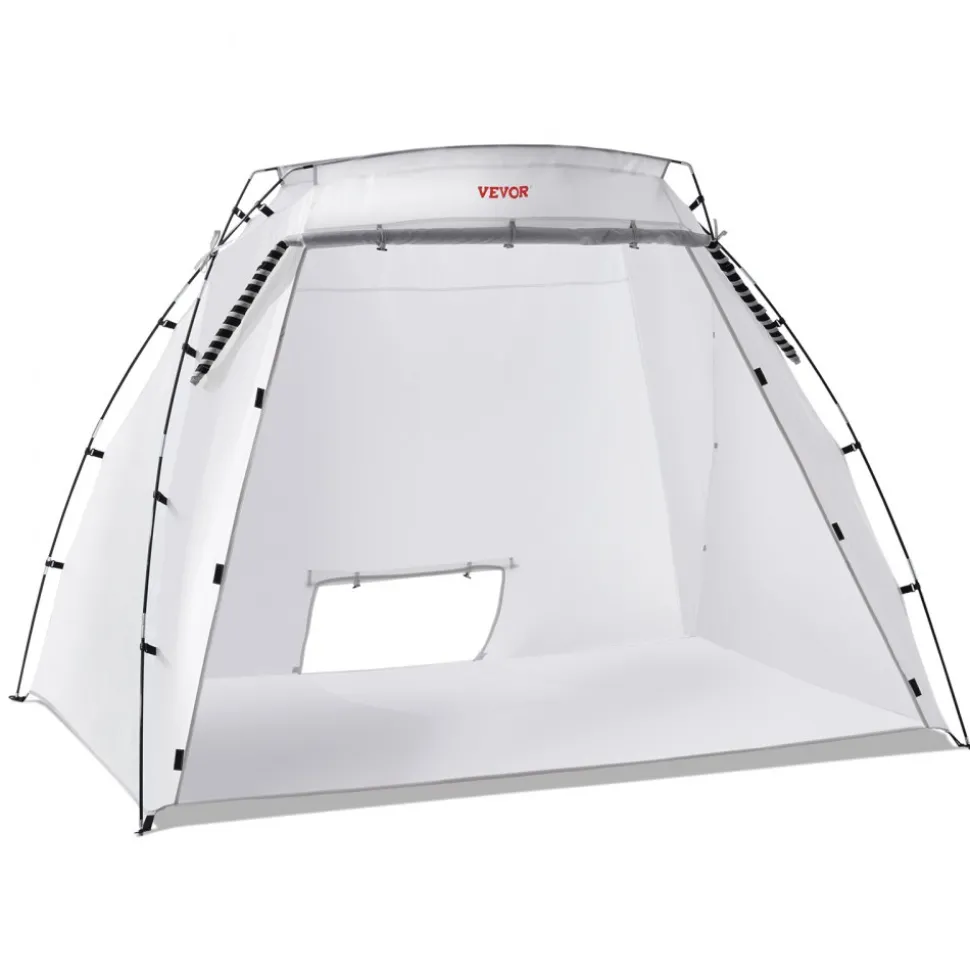 VEVOR Portable Paint Booth, Larger Spray Paint Tent with Built-in Floor & Mesh Screen, Painting Tent Station for Furniture DIY Hobby Tool, 7.5x5.2x5.2ft Spray Paint Shelter